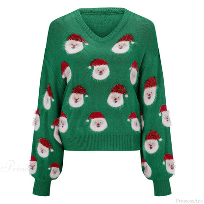 Crewneck Soft Loose Pullover Autumn Winter Christmas Christmas Sweater