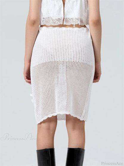 Crochet 3d Flower Patchwork Skirt