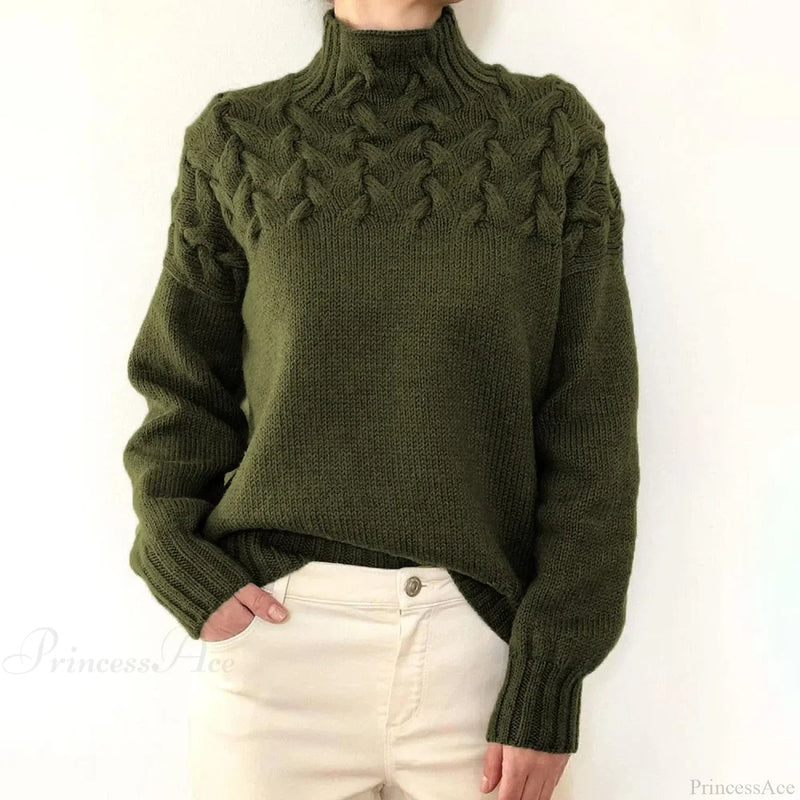 Crochet & Knitted Thick Pink Sweater