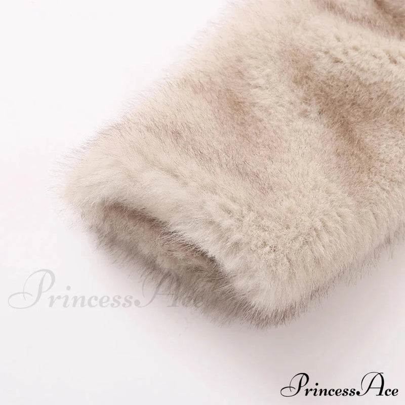 Cropped Faux Stylish Fur Coat