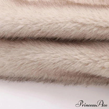 Cropped Faux Stylish Fur Coat