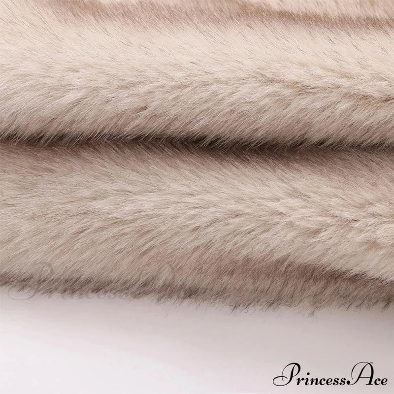 Cropped Faux Stylish Fur Coat