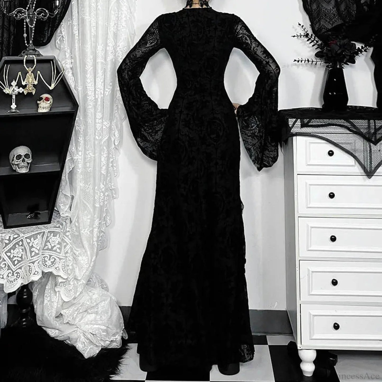 Cross Soft Long Sleeved Midi Dress