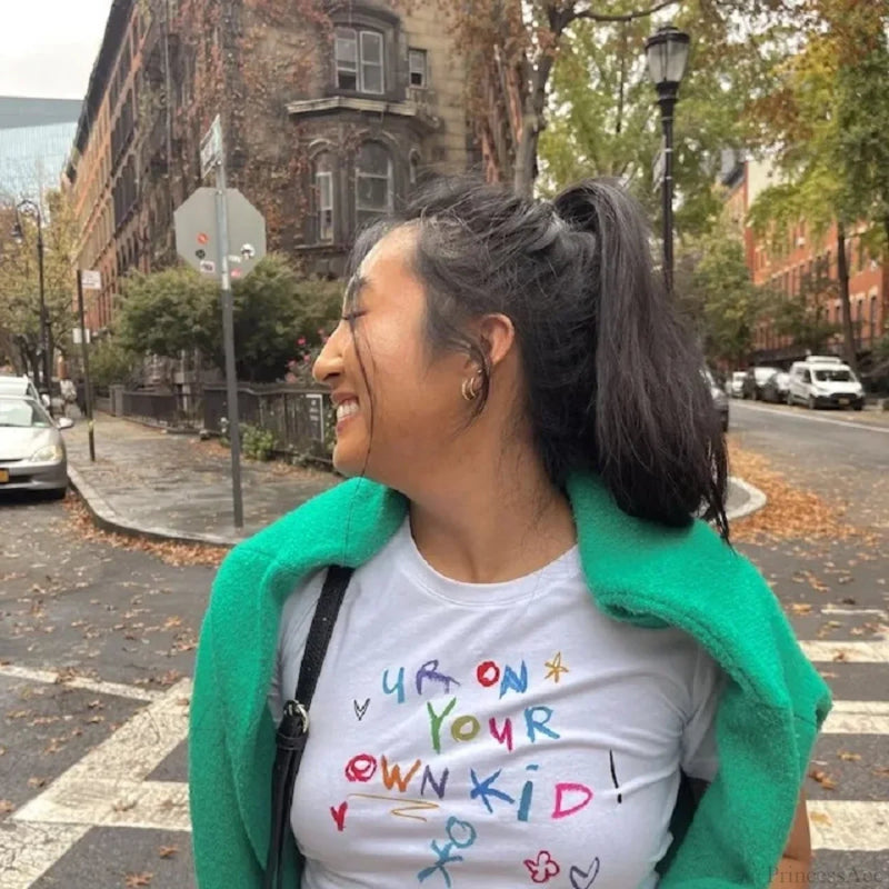 Letter Print Crop Top T-shirt