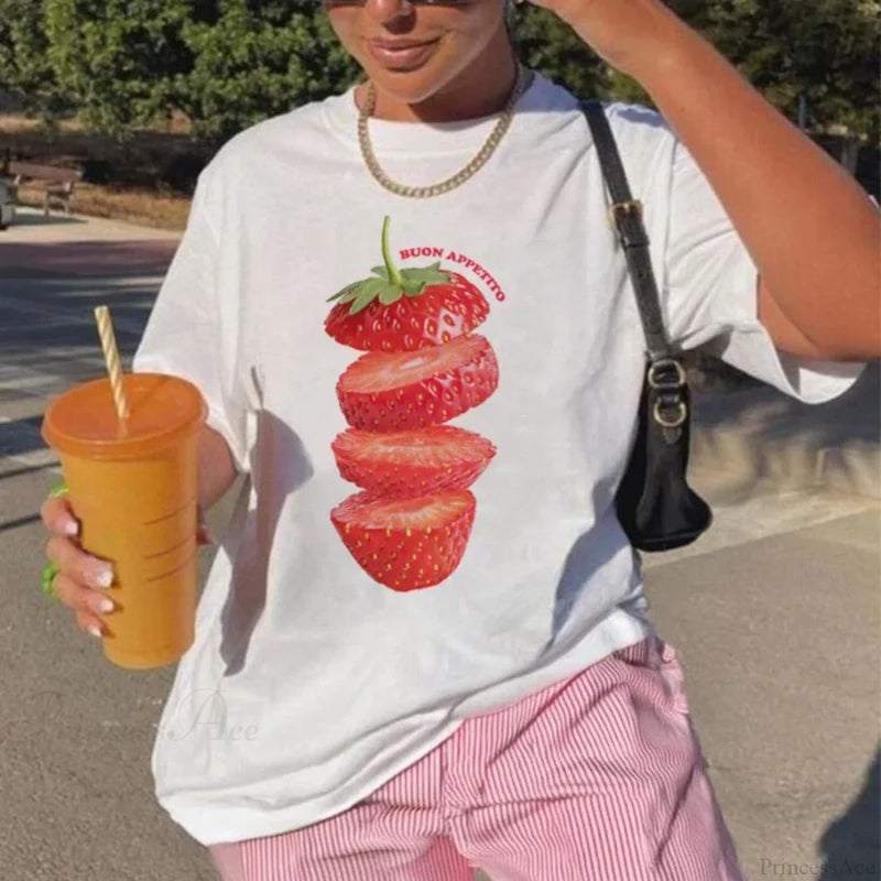 Strawberry Grunge Fruit T-shirt