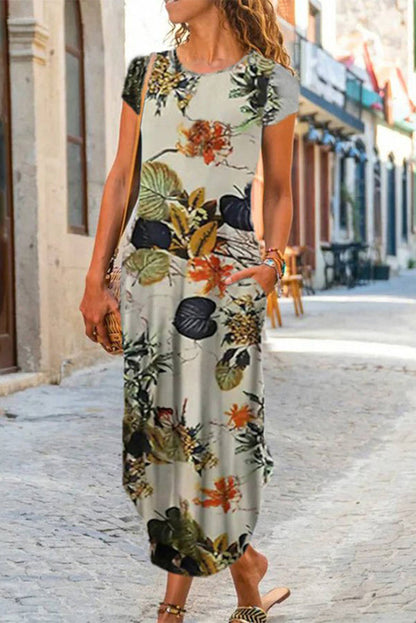 Ada Pocketed Daily /vacation Stretch Midi Dress