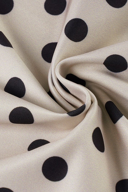 Polka Dot Tie Flared Pants