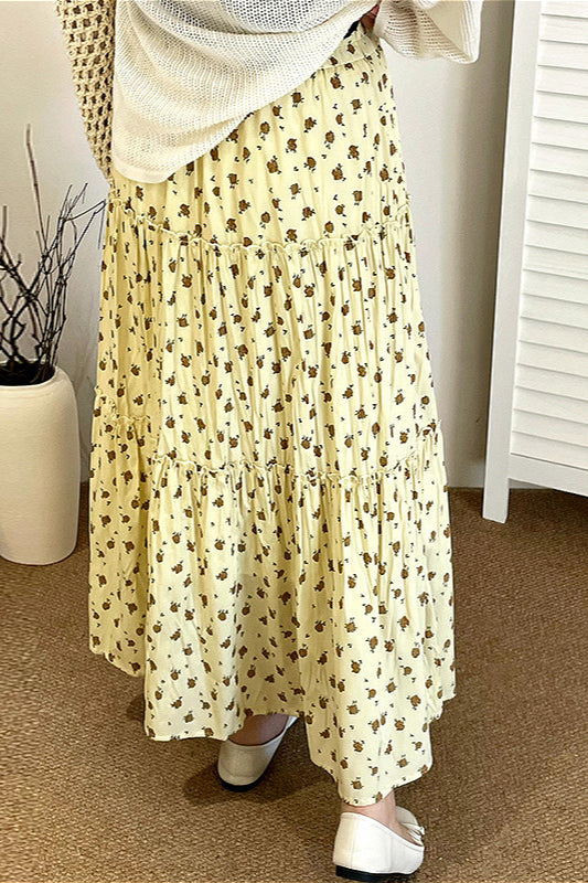 High Waist Tiered Skirt