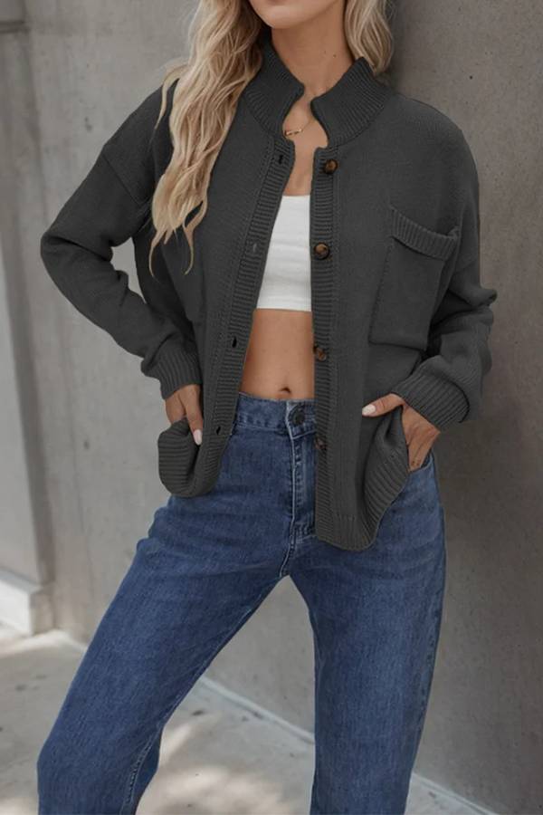 V-neck Color Blouse