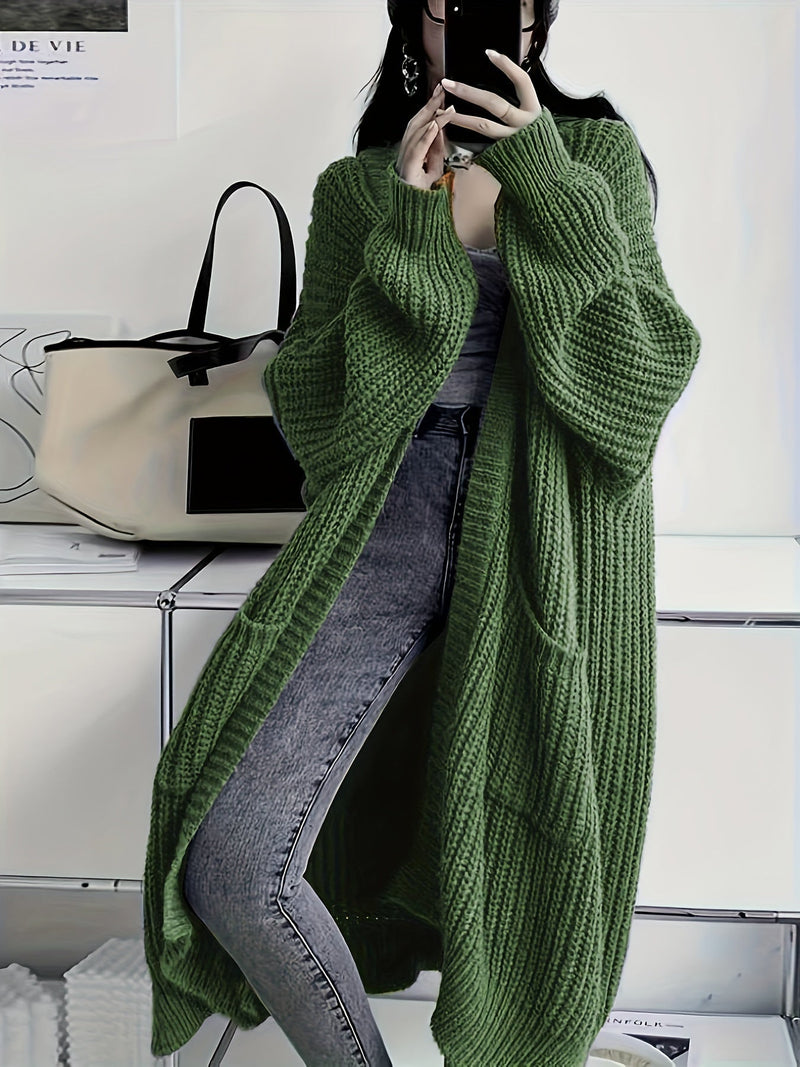 Open Front Loose Knit Cardigan Fj3541
