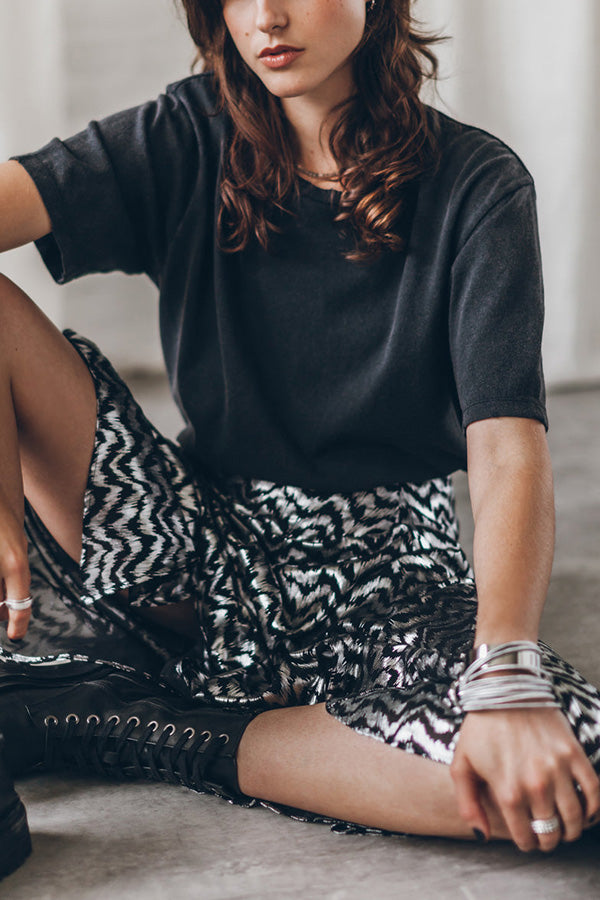 The Metallic Chill Skirt