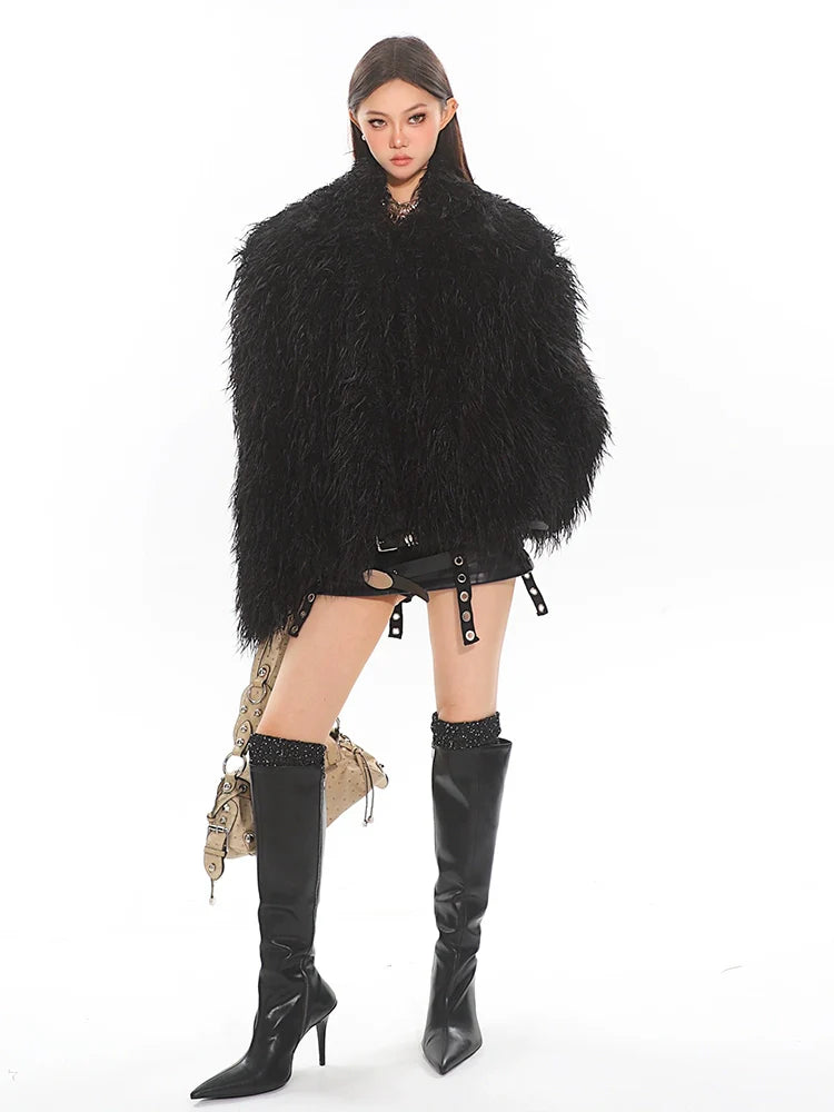 Shaggy Faux Fur Coat