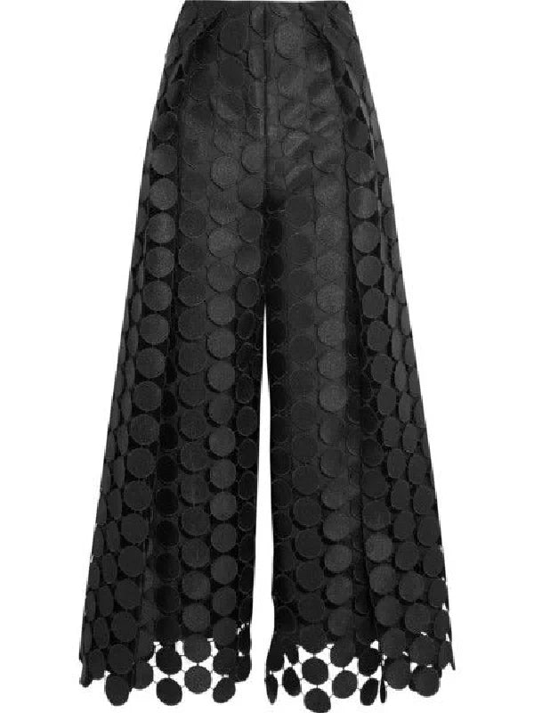 High Leg Out Hollow Color Polka Dot Pants Wide Waist