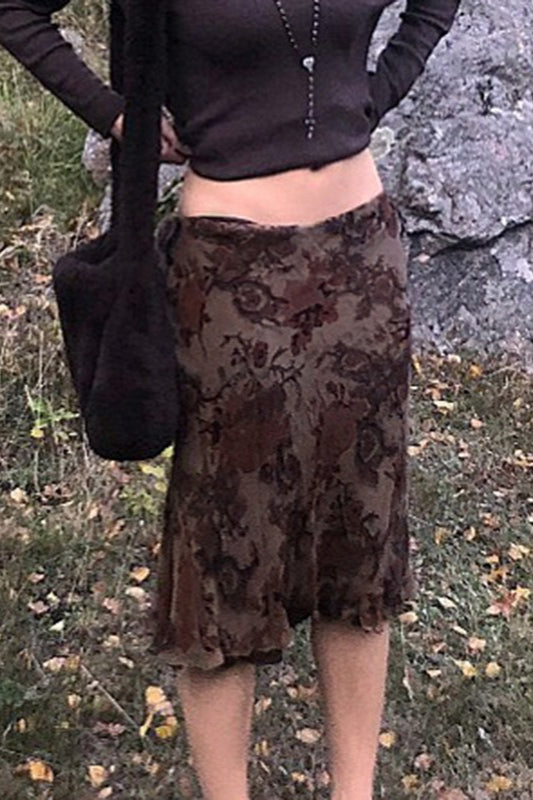 Mesh Lettuce Hem Skirt