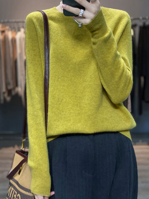 Blue Round-neck Long Sleeve Sweater An1059