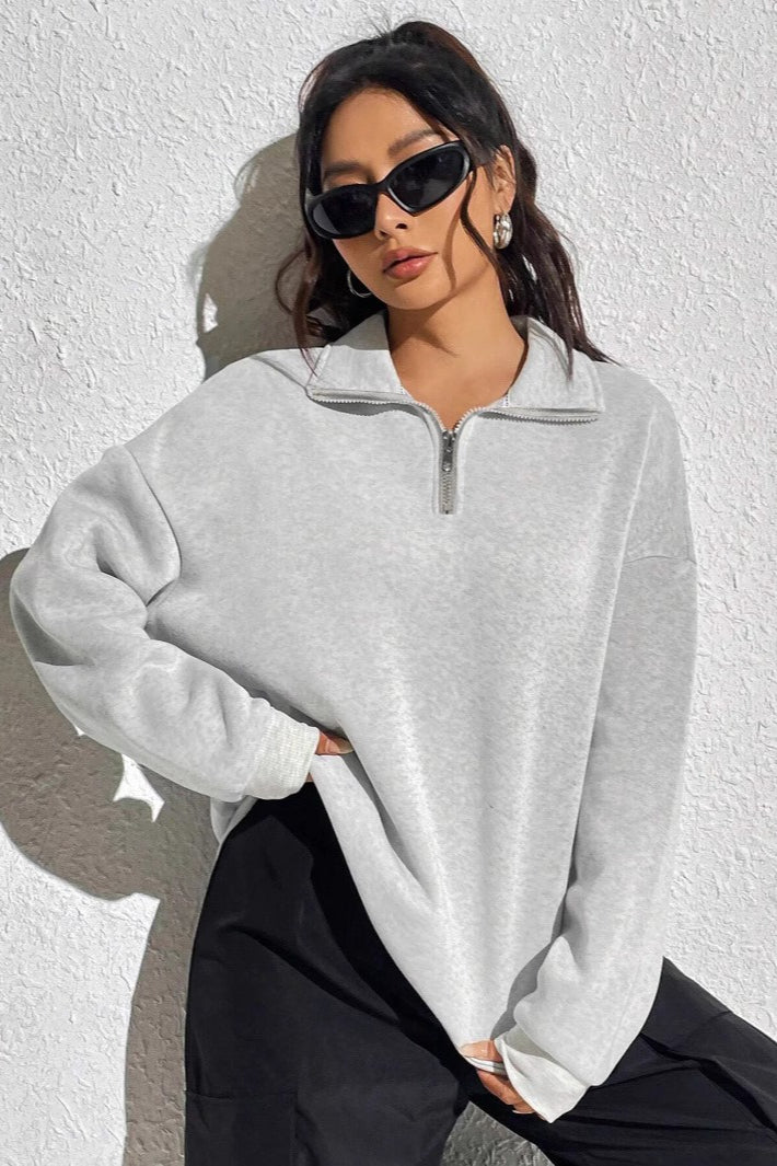 Half Zip Pullover Sweatshirt