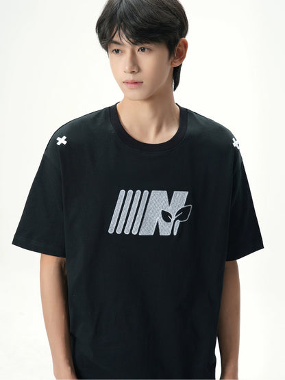 T-shirt With Stitched Logo Detail