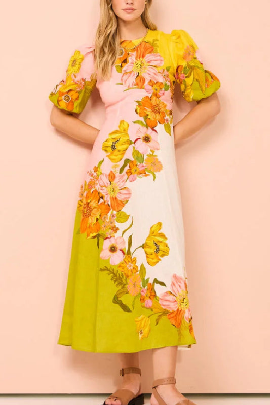 Midi Dress in Multi