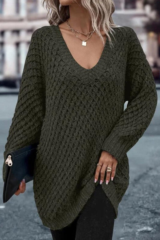 Drop Shoulder Cotton Oversized Sweater