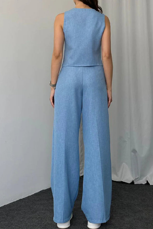 Color Vest Two-piece Set