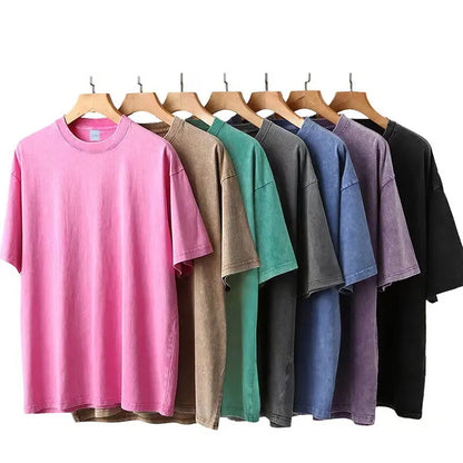 Wonderful Night Skeleton Butterfly Wave Print T-shirts Oversized Tops Street Comfortable Clothing Loose Wash Tee