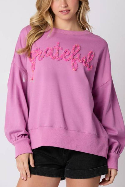 Halloween Letter Bowknot Sweater Loose Top