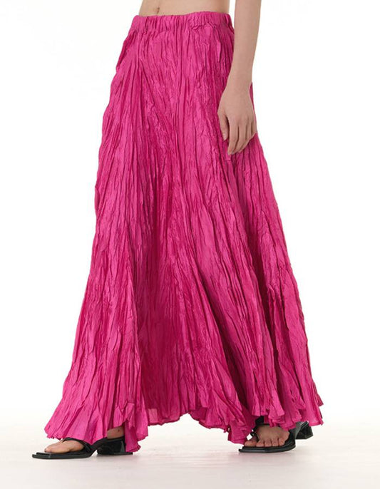 Flowing Draped Smocked Skirt