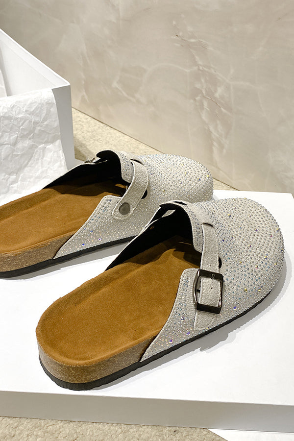Summer Rhinestone Buckle Sandals