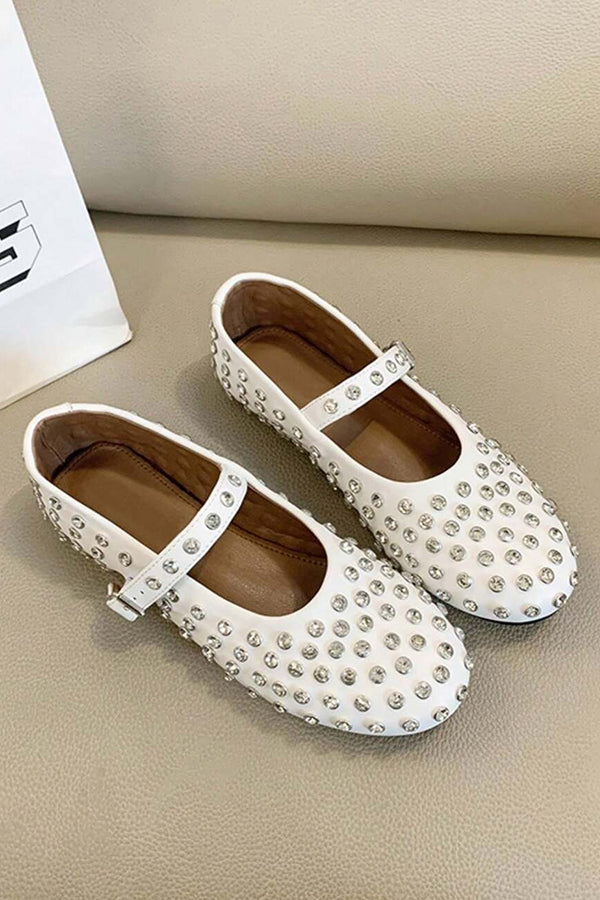 Full Diamond Round Toe Mary Jane Dance Shoes