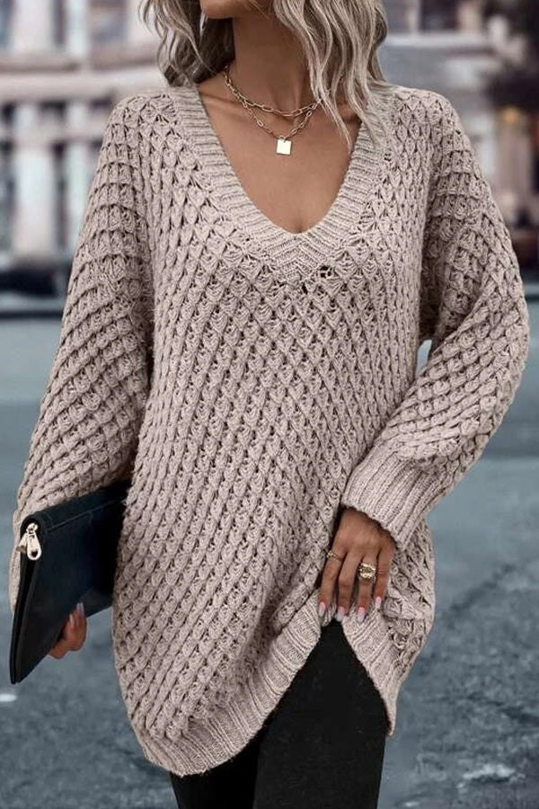 Drop Shoulder Cotton Oversized Sweater