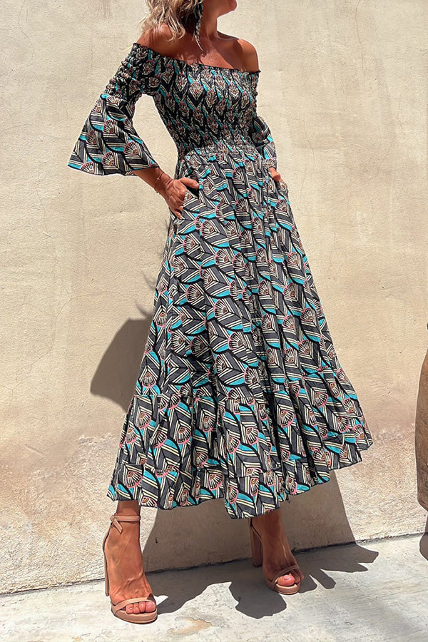 Geometric Bado Long Dress