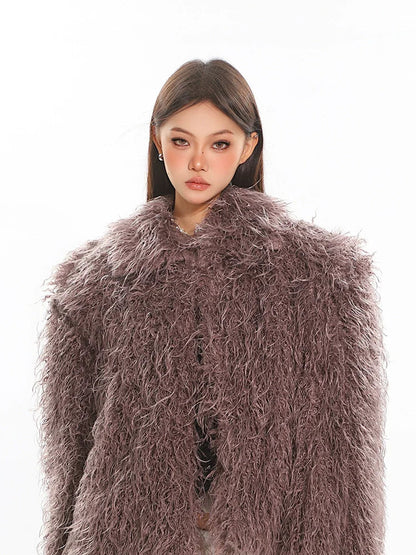 Shaggy Faux Fur Coat