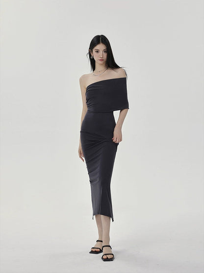 One-shoulder Bodycon Midi Dress