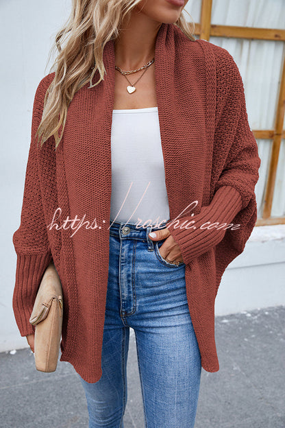 Fidovit Round Neck Dolman Sleeve Cardigan