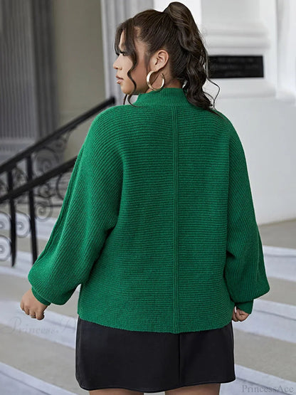 Dark Soft Long Sleeve Green Christmas Sweater