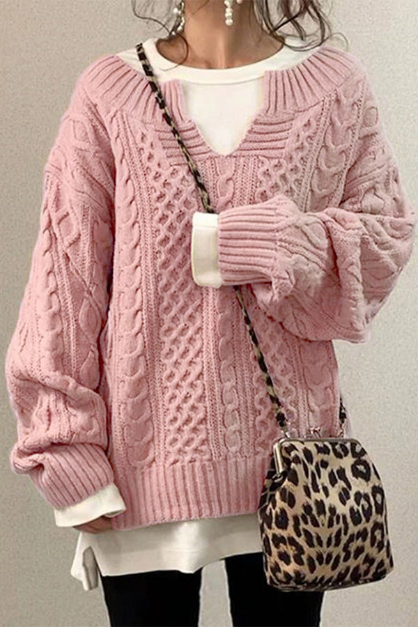 Knitted Pattern Knit Sweater