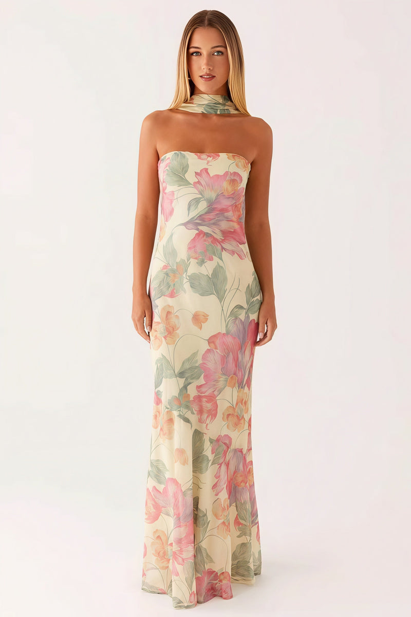 Tie Fishtail Vacation Maxi Dress