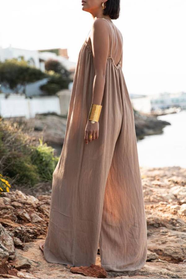 Vacation Suspender Loose Wide Leg Jumpsuit