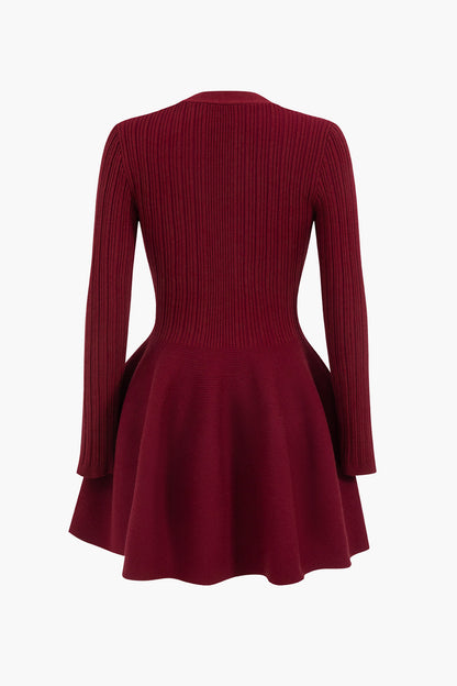 Janice - Knit Puff Hem Sweater
