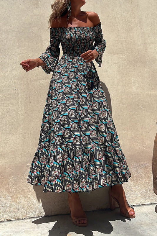 Geometric Bado Long Dress