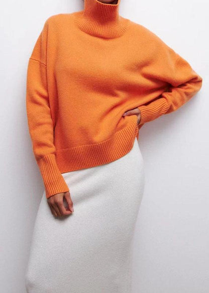 Cozy Turtleneck Pullover - Color Sweater