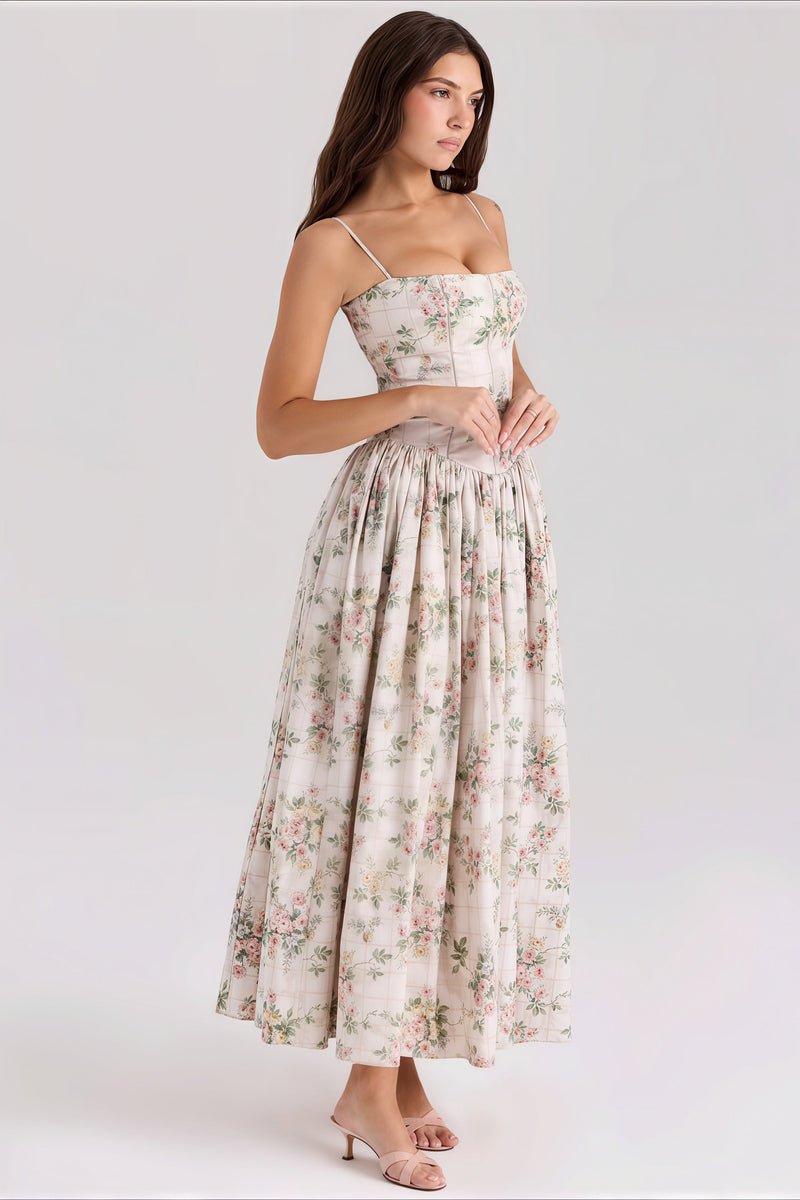 Waist Tie Tube Cami Vacation Maxi Dress