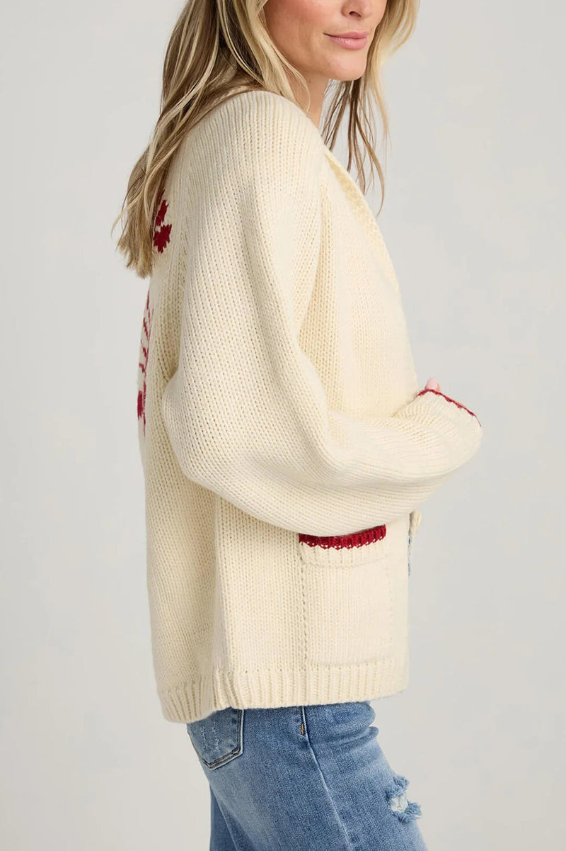 Lobster Print Knit Cardigan
