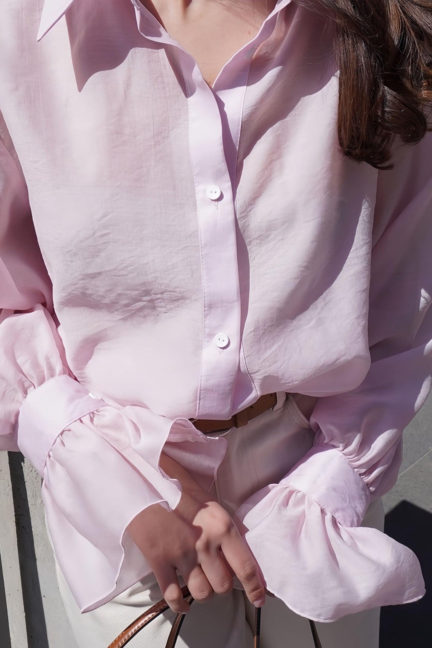 Ruffled Sleeve Loose Blouse