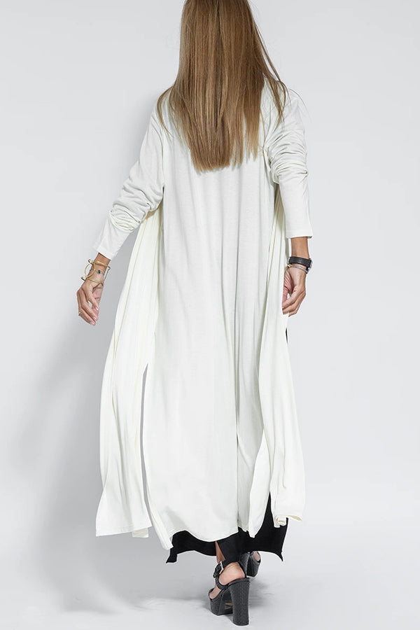 Shades of Happiness Knit Color Slit Drape Cardigan