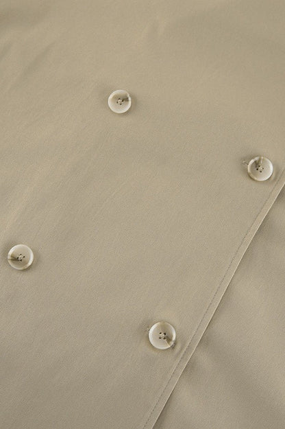 Khaki Belted Trench Midi Coat