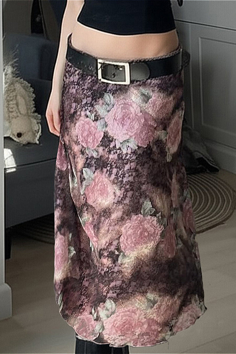 Print Bodycon Maxi Skirt