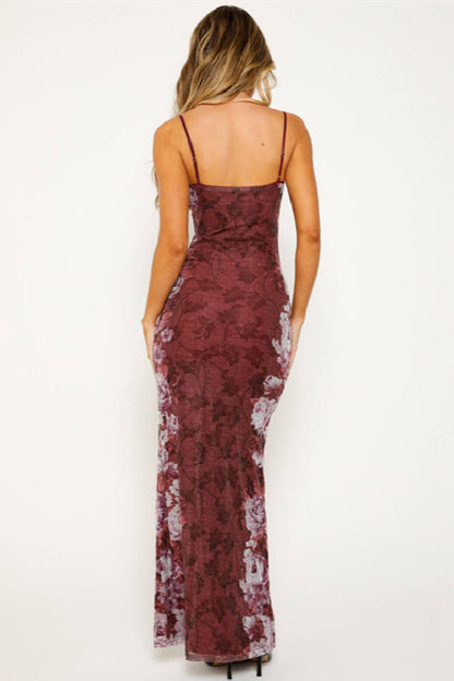 Print Cami Evening Maxi Dress
