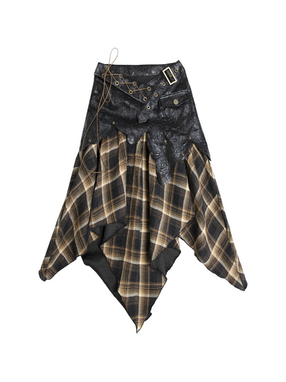 Rebel Tartan Asymmetrical Skirt