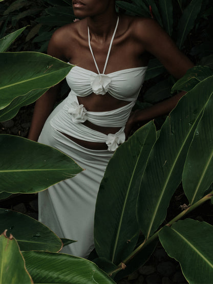Beach Vacation Three-dimensional Color Maxi Dress